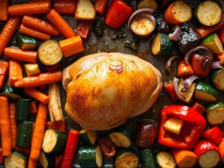 ofengemüse mit hähnchen vom blech