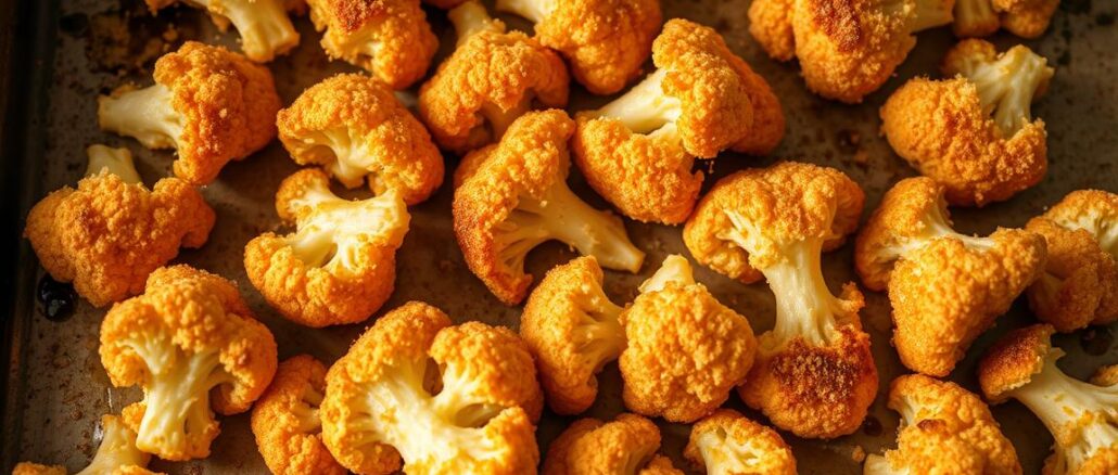 panierter blumenkohl im backofen