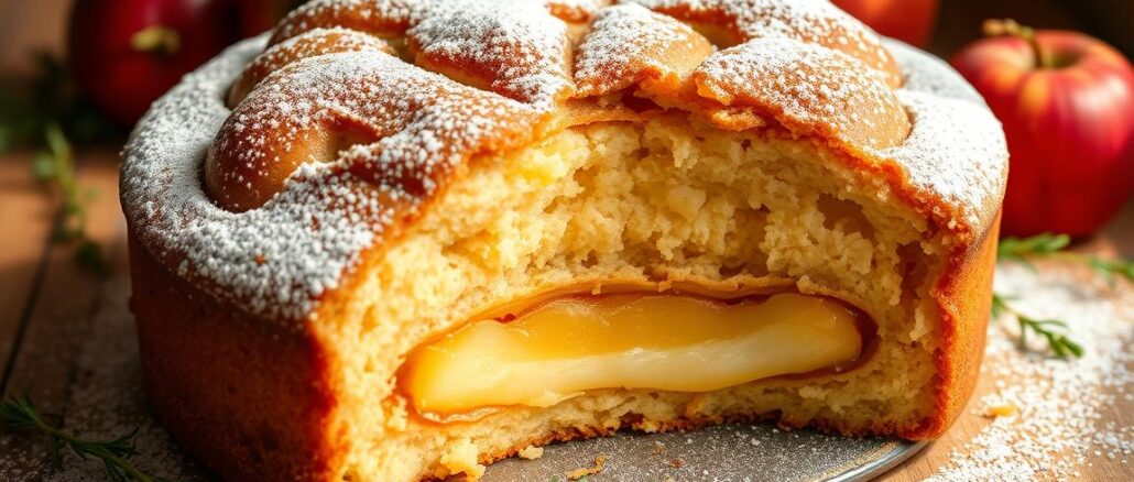 saftiger apfelkuchen mit puddingpulver